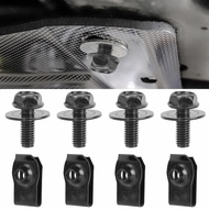 10Pcs Universal Auto Self-tapping Screws/U-shaped Clips for Car Bumper Mudguard Fender Base Fastener