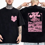 Jul cotton shirt men Pastel 80s Pop Culture Colorful t shirt korean clothes Punk Colorful 80s