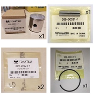 1 Set Tohatsu/Mercury Japan Piston Standard Set 2.5hp 3.3hp 3.5hp 2stroke