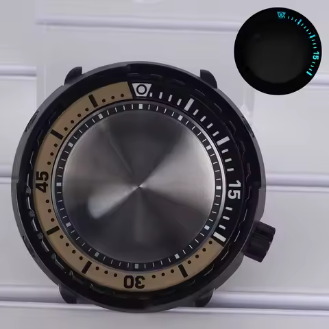 47mm Modified Diver Watch Case Luminous Bezel For Seiko NH35 NH36 NH34 NH38 4R36 Automatic Movement 