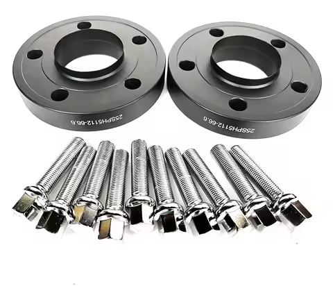 2x 25mm 1inch 5x112 PCD 66.6mm Forged Wheel Spacers 12*1.5bolts For Mercedes 190D W201 W210 E55amg E