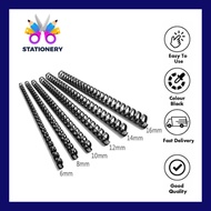 A4 Black Plastic Binding Comb (21 Rings) / File Folder Organizer / Comb Binding Ring - 10pcs
