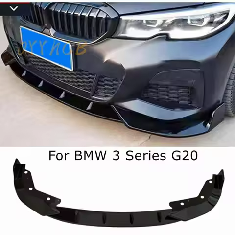 FOR BMW 3 Series G20 320i 330i Tuning 2019-2022 ABS Gloss Black MP Style Front Bumper Splitter Lip S