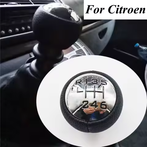 6 Speed Manual Car Gear Stick Shift Knob Head For Peugeot 307 308 3008 Partner B9 Tepee Citroen C3 C