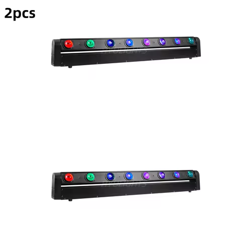 2pcs LED Bar Beam Moving Head Light 8x12W RGBW 4in1 DMX512 for DJ Disco Party Night Club Event Show 