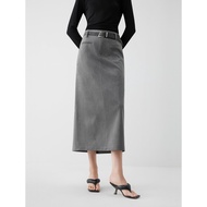 Elle | Chân Váy Da Dạng Thẳng Phong Cách Mall Cổ Điển