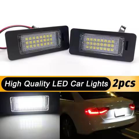 2PCS Car No Error Canbus Led License Number Plate Lights Bulb For Audi A1 A4 B8 A5 S5 A6 S6 A7 Q5 TT