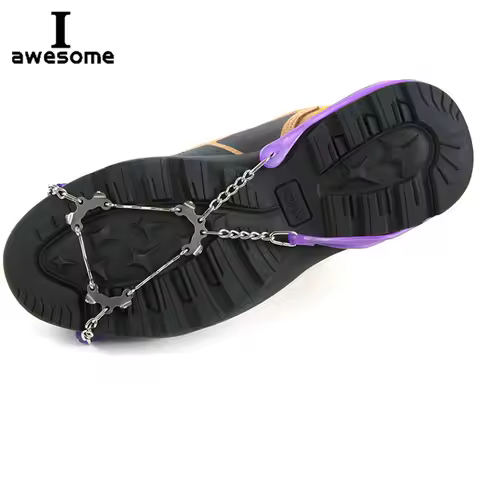 6 Teeth Newest Walking Cleat Ice Gripper Anti Slip Ice Snow Walking Shoe Spike Grip Camping Climb Ic