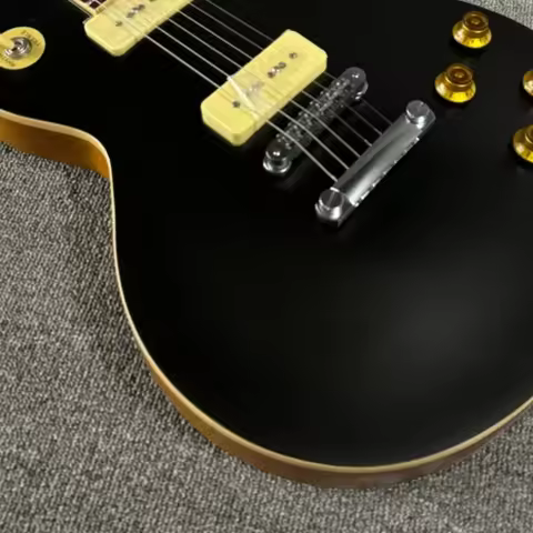 HH Pickups Matte Black Gold Hardware L Electric Guitar EMG Active Pickup Gold Hardware ROCK Gift 202
