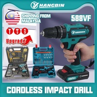 588VF impact drill Set 3 Mode Cordless Drill  Screwdriver 2 Speed Hammer Power Drill