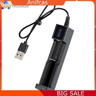 1Slot Charger for 16340 14500 18650 26650 3.7V Rechargeable Lithium Battery