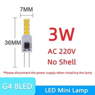 Yingke G4 Led ชิ้น/ล็อต10ดวงหลอดไฟ Ac/dc 12V 220V 3W 6W 10W หลอดไฟแบบหรี่ได้ G4 Led Cob Smd เปลี่ยนโคมระย้าไฟสปอตไลท์ฮาโลเจน