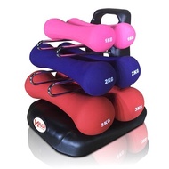 Set Of 1 Neoprene Dumbbell 12kg. + L Rack