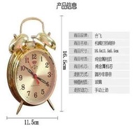 機械鐘錶超大聲音起床表機械老式全金屬機芯手動上發條復古懷舊鬧鐘