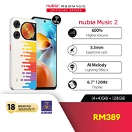 nubia Music 2 4G Smartphone 8(4+4)GB+128GB I 6.7" HD+ 120Hz I 5000mAh I Triple Ultra-Large Speakers