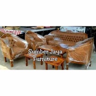 sofa kursi Louis jati 3111+3meja