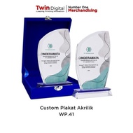 Plakat Akrilik Premium Piagam Penghargaan Tropi Wisuda - Plakat Wp.41