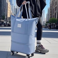 beg travel beg baju travel Beg perjalanan roda universal, takal mudah alih berkapasiti besar, beg ba
