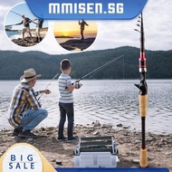 [mmisen.sg] Telescopic Travel Fishing Rod Bait Fishing Rod Lightweight Carbon Fiber Lure Rod