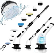 9 in 1 Electric Cleaning Brush Set Wireless Rechargeable Spin Scrubber with 9 Brush Heads for bathro