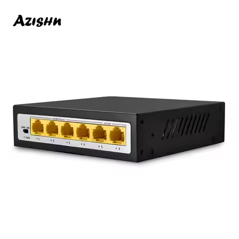 CCTV PoE Net Switch 4-Port 10/100M Hub Power Over Ethernet PoE&Optical Transmission 15W For IP Camer