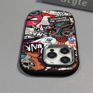 Spider Man Fragment Anti Drop Package Suitable for Apple Phone Case IPhone 7 8 Plus 11 12 13/14pro 15 Pro Max XR X XS MAX SE 2020 Metal Lens Frame Protective Soft Case Personalized