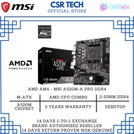 MSI A520M-A PRO AMD AM4 A520M DDR4 MOTHERBOARD + AM4 RYZEN ZEN 3 CPU COMBO