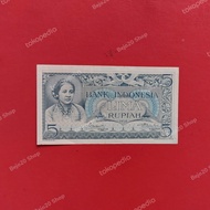 Uang Kuno Indonesia 5 Rupiah Seri Budaya tahun 1952 2 huruf UNC