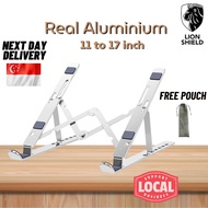 (SG) LionShield Real Aluminium Laptop Stand - Adjustable, Foldable and Portable