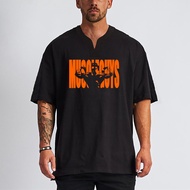 Add to Wish List Cotton Men's T-shirt With Text Print/V Neck/Large/Modern/Lifestyle/Summer Top Tee