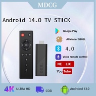 Android 14.0 Q96A7 TV Stick 4K Ultra HD Streaming Device 2.4/5G WiFi Bluetooth Voice Remote Control 