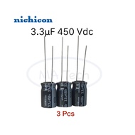 3.3uf450v Capacitor 3.3uf 450v 450V3.3uF 1 Set There Are 3 Pieces (3 Pcs) 0.5 cm Wide Legs Nichicon 