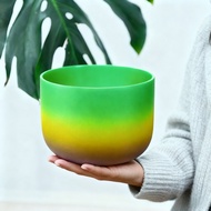 Hye-eun 6inch/7inch/8inch Green Yellow Purple 432hz/440hz Crystal Singing Bowl for Sound Healing