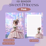 tema sweet princess isi binder ukuran A5