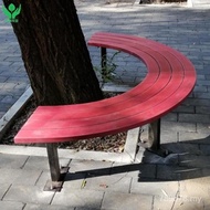 Plastic Wood Round Small Area Park Semicircle Chair Park Bench Stool Outdoor Post Leisure Chair Chai