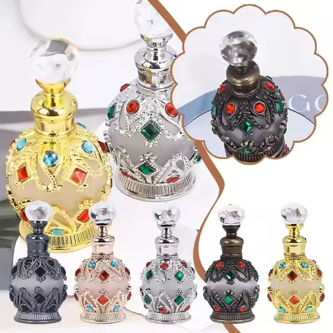 1PCS Luxury Perfume Bottle Essential Oil Bottle 15ml Empty Bottle Storage Bottle Gift Glass Perfume