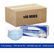 Assure Surgical Face Mask (Adult Earloop) 50's - 1 Carton (40 Boxes)