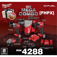 Milwaukee M18 4 IN 1 MEGA COMBO M18 FHPX-502C FPD3 FID3 FSAG100XB Latest Model Rotary Hammer Milwaukee Combo FUEL FHPX