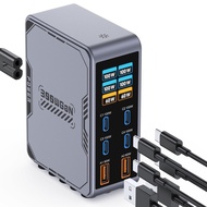 300W GaN Charger Station PPS PD 100W USB Type C 6-Port Digital Display Desktop Fast Charging Wall Ch