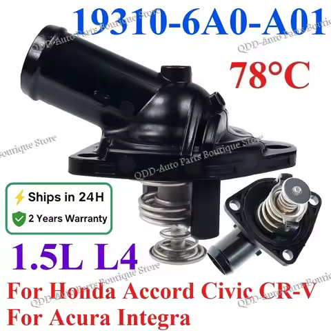 78°C 19310-6A0-A01 193106A0A01 For Honda Accord Civic CR-V Acura Integra 1.5L L4 Coolant Thermostat 