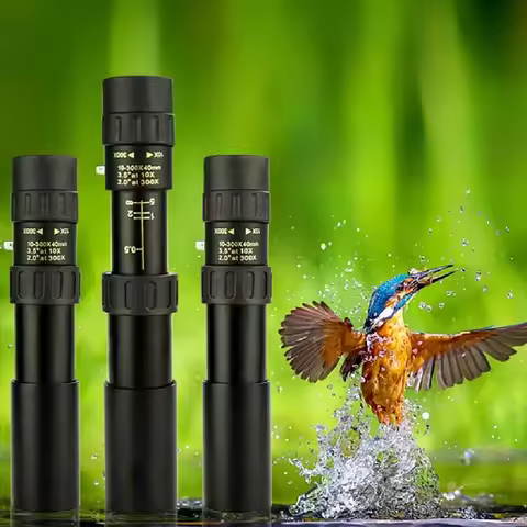 Portable Strong Light Binocular Telescope 10-300x40 Zoom Telescope HD Remote Professional Monocular