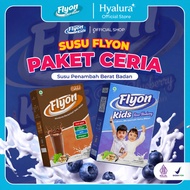 Flyon Milk Package 2 Boxes Contains Packages = 1 Box Flyon Chocolate + 1 Box Kids Blueberry - Flyon 