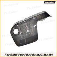Engine Cover For BMW 2014-2020 F87 M2C F80 M3 F82 F83 M4 Real Dry Carbon Fiber Inner Engine Bonnet H