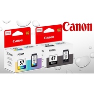 CANON PG-47 BLACK / CL-57 COLOR INK CARTRIDGE FOR E400/E410/E417/E460/E470/E477/E480