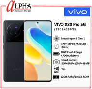 Vivo X80 Pro 5G (12GB+4GB Extended RAM) +NTUC Voucher + Free Gift *2 Years Warranty By Vivo*