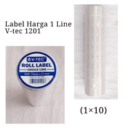 V-TEC PRICE LABEL 1 LINE 2 LINE/
