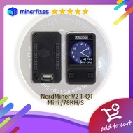 NerdMiner Mini v2 T-QT Lottery Machine78KH/S Solo Mini1W Power nerd miner