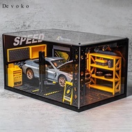[Devoko] 1:24 Diorama Car Garage DIY Toys Collectibles Garage Scene Layout Diorama Car