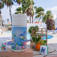 麻雀獻藝 迷你保溫杯帶茶葉濾器 x 插畫 | 黃色/藍色