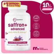 Micro Ingrine Saffron+ Premium Dietary Supplement 60Plant Capsules IE5G WFSV